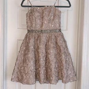 As U Wish Beige/Pink Dress Size 3